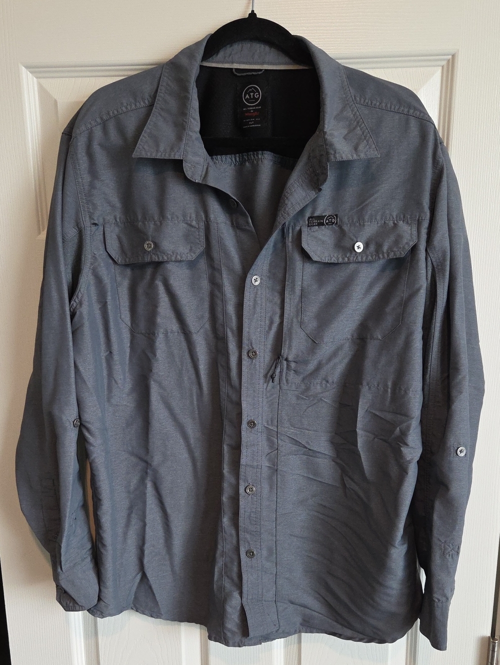 Wrangler Gray Lightweight Long-Sleeve Shirt Jacket